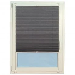 Plissee-Faltstore grau 90x220 cm - Moderner Sichtschutz für Fenster