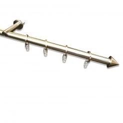 Gardinenstange Edelstahl mit Spitze - 160 cm - Elegant und langlebig