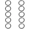 10er-Pack Gardinenringe - Edelstahlfarben | Hochwertige Gardinenstangen-Zubehör -Heimtextilien Verkäufe 0348009900 1600Wx1600H