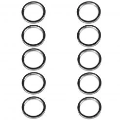 10er-Pack Gardinenringe - Edelstahlfarben | Hochwertige Gardinenstangen-Zubehör