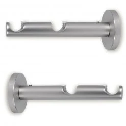 2er-Set Auflagen-Doppelträger - Titan matt | Gardinenstangen-Zubehör