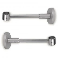 2er-Set Gardinenstangenträger aus Titan - kürzbar - Premium Qualität