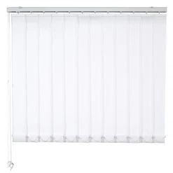 Lamellenvorhang weiß 100x250 cm - Moderner Schiebevorhang für Fenster