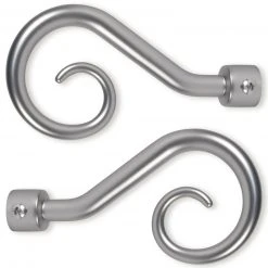 2er-Set Gardinenstangen-Endstück - Titan | Hochwertige Vorhangstangen-Aufsätze