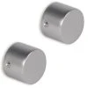 2er-Set Gardinenstangen-Endkappen in Titan - Hochwertige Abschlusskappen für Gardinenstangen