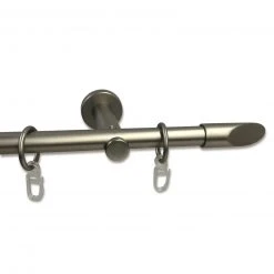 Gardinenstange aus Edelstahloptik - 120 cm - Modern & Langlebig