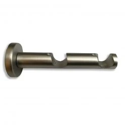 Doppelrohrträger aus Edelstahl – 2-teiliges Metallzubehör für Gardinenstangen