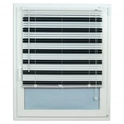 PVC-Jalousien 80x160 cm in schwarz-weiß | Jalousien & Rollos