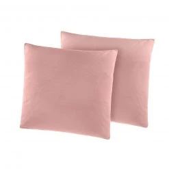 2er-Pack Kissenbezüge altrosa 40x40 cm - Weiche Sofakissenbezüge