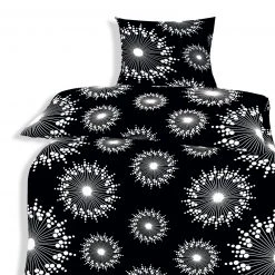 Microfaser-Bettwäsche - schwarz-weiß - 135x200 cm