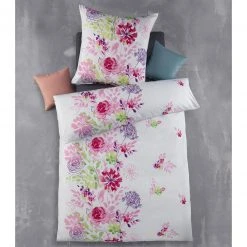 Microfaser-Bettwäsche rosa-weiß 135x200 cm - Weich und atmungsaktiv -Heimtextilien Verkäufe 0450001352 02 1600Wx1600H