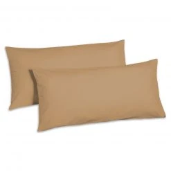 2er-Pack Kissenbezug - cappuccino - 40x80 cm