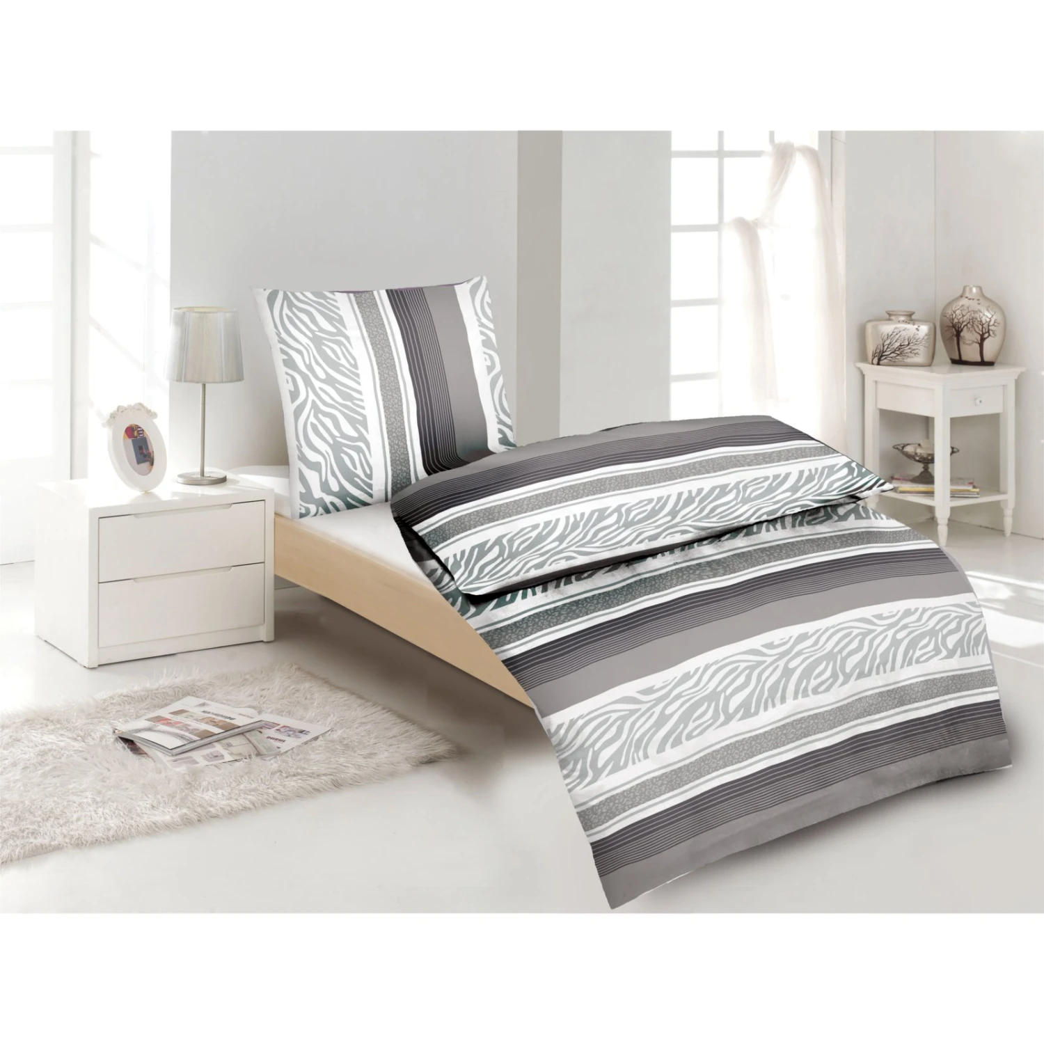 Microfaser-Bettwäsche - taupe - 135x200 cm 4 Microfaser-Bettwäsche - taupe - 135x200 cm – Bild 2