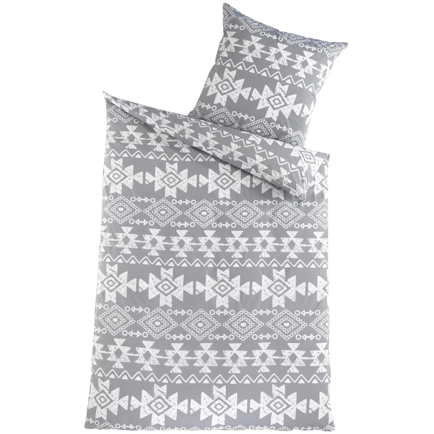 Renforcé-Bettwäsche - grau - 135x200 cm 3 Renforcé-Bettwäsche - grau - 135x200 cm