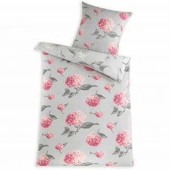 Microfaser-Flausch Wendebettwäsche Hortensia - 135x200 cm - Weich & Atmungsaktiv