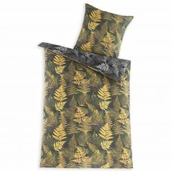 Microfaser-Flausch Bettwäsche Farn - 135x200 cm - Atmungsaktiv & Weich