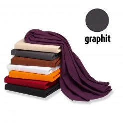 Elastic-Jersey-Spannbettlaken - graphit - 100x200 cm