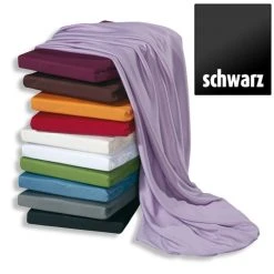 Microfaser-Jersey-Bettlaken - schwarz - 90x200 cm
