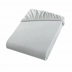Microfaser-Jersey-Bettlaken - Silber - 90x200 cm - Hochwertig & Atmungsaktiv