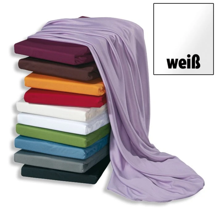 Microfaser-Jersey-Bettlaken Weiß 180x200 cm - Atmungsaktiv & Pflegeleicht 3 Microfaser-Jersey-Bettlaken Weiß 180x200 cm - Atmungsaktiv & Pflegeleicht