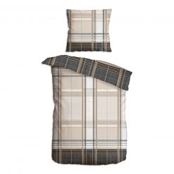 homara Microfaser-Bettwäsche - anthrazit-natur - 135x200 cm