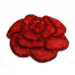 Homara Hochflorteppich - Rot - Ø 120 cm | Luxuriöser Shaggy Teppich für Wohnzimmer & Schlafzimmer