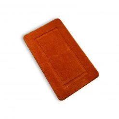 Calimosa Badteppich orange - 60x100 cm | Weicher, saugfähiger Badezimmerteppich