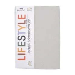 Jersey-Spannbettlaken grau 90x200 cm - Weiches & Atmungsaktives Bettlaken