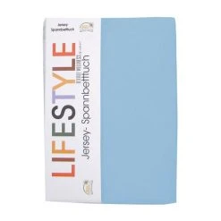 Jersey-Spannbettlaken blau 90x200 cm - Weich & Bequem | Perfekt für jeden Haushalt