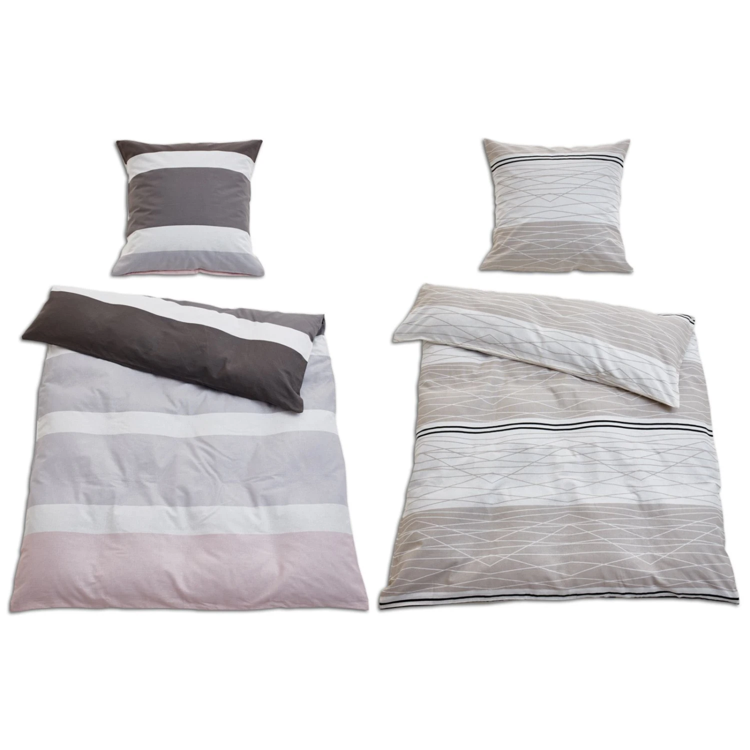 Baumwoll-Bettwäsche 135x200 cm - Hochwertige Baumwolle, Sortiert - Bequem & Atmungsaktiv 3 Baumwoll-Bettwäsche 135x200 cm - Hochwertige Baumwolle, Sortiert - Bequem & Atmungsaktiv