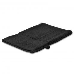 Calimosa Waschhandschuh Schwarz - Baumwolle 15x20 cm - Hochwertiger Waschlappen