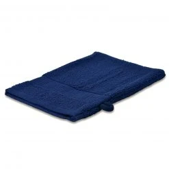 Calimosa Waschhandschuh blau aus Baumwolle 15x20 cm | Hochwertiger Waschlappen für die tägliche Pflege