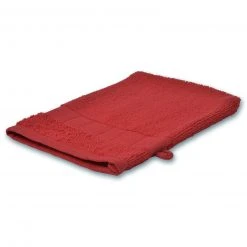 Calimosa Waschhandschuh - Dunkelrot, Baumwolle, 15x20 cm | Hochwertige Badtextilien