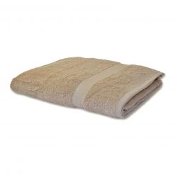 Hellbraunes Baumwoll-Handtuch 50x100 cm - Weich und saugfähig