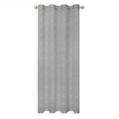 Homara Ösenvorhang - Silber gemustert - 140x245 cm | Transparente Gardine