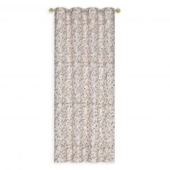 Homara Ösenvorhang - Beige Gemustert - 140x245 cm - Blickdichte Gardinen für modernes Wohnen