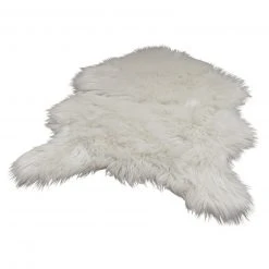 Homara Kunstfell - Natur-Creme - 55x80 cm - Hochwertiger Teppich für stilvolles Wohnen