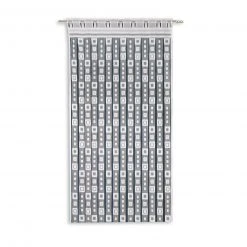 Schlaufenschal Grau-Weiß 90x225 cm - Transparenter Vorhang für stilvolles Ambiente