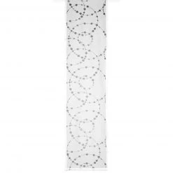Flächenvorhang Kreise Weiß-Grau 60x245 cm | Moderner Schiebevorhang