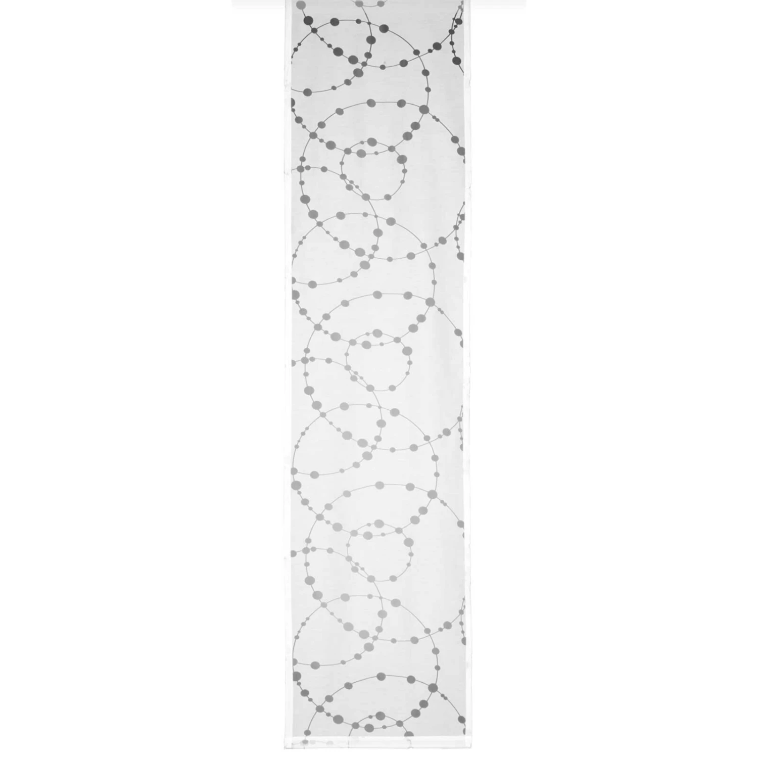 Flächenvorhang Kreise Weiß-Grau 60x245 cm | Moderner Schiebevorhang 3 Flächenvorhang Kreise Weiß-Grau 60x245 cm | Moderner Schiebevorhang