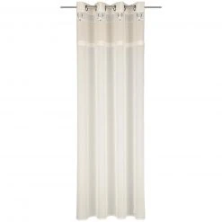 Ösenschal Weiß 135x245 cm - Transparente Gardine Elegant & Modern