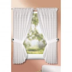 Landhausgardinen-Set - weiß - 90x160 cm