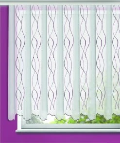 Gardine weiß-fuchsia 300x140 cm - Transparente Vorhänge für elegantes Ambiente -Heimtextilien Verkäufe 2004009800 03 1600Wx1600H