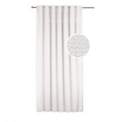 Schlaufenschal - Weiße blickdichte Gardine 135x175 cm - Moderner Sichtschutz