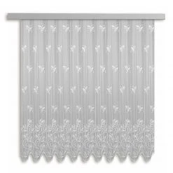 Gardine - Jacquard-Bogenstore - weiß - 300x175 cm