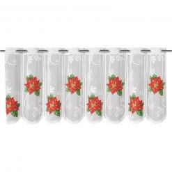 Scheibengardine - Jaquard-Panneau - weiß-bunt - 130x45 cm