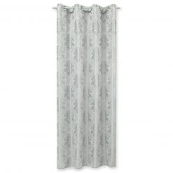 Ösenvorhang - Silber - Barockstil - 135x245 cm - Blickdichte Gardine