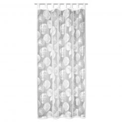 Schlaufenschal - weiß-grau - Blumenmuster - 140x245 cm