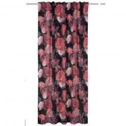 Schlaufenschal schwarz-bordeaux - 135x245 cm - blickdichte Gardine