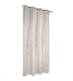 Ösenvorhang creme 135x245 cm - Blickdichter Vorhang für Fensterdekoration